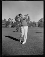 Unidentified golfer at the Los Angeles Open, 1934