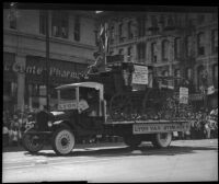 Lyon Van Storage truck on Spring St. (?), Los Angeles, 1932