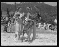 Etta Lee Leach and Dick Reinhard at a dog show, Montrose, 1935