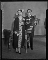 Prince and Princess Kaya of Japan at a Los Angeles Breakfast Club event at the Ambassador Hotel, Los Angeles, 1934