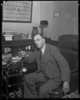 Judge Westover in his office, Los Angeles, 1928-1939