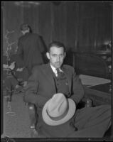 Joseph Rosenthal, attorney, found guilty of first degree robbery, Los Angeles, 1933