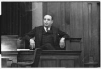 Director Robert Vignola testifying in court, Los Angeles, 1930