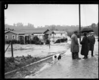 Ingledale Terrace flooded during storm, Los Angeles, 1927