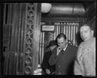 Laura Perry Vail escorted by Arthur D. Hanson, Los Angeles, 1936