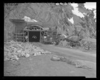 Tunneling through San Gabriel Range for Angeles Crest Highway, Cedar Springs (vicinity), 1949