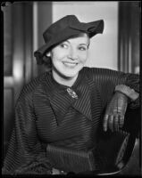 Actress Betty Boyd on the day of a court appearance, Los Angeles, 1934