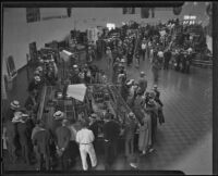 Exhibition space inside the Ford Building at the California Pacific International Exposition, San Diego, 1935-1936