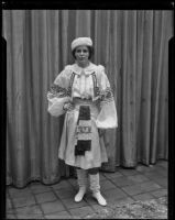 Constance Matthews in her costume for the Annual Bachelors' Ball, Los Angeles, 1936