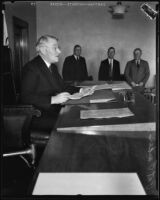 Superior Judge Pat R. Parker in court, Los Angeles, ca. 1932