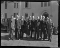 Ten men and one woman at California Institution for Women, Tehachapi, 1933