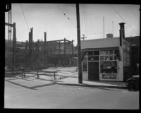 San Pedro Municipal Building under construction, San Pedro, 1928