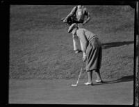 Professional golfer Willie Hunter, 1927