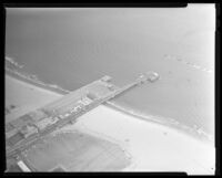 Santa Monica Pier seen from an aerial view, 1972