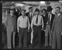 Kidnappers of William F. Gettle handcuffed in prison awaiting trial, Los Angeles, 1934