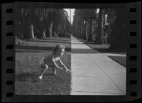 Baby Teddy Chavannes' first steps, Los Angeles, 1935