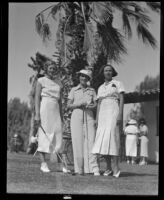 Marie Ross, Mrs. Mel Jackson, and Edith MacKenna, Palm Springs, 1936