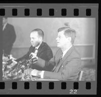 John F. Kennedy speaking at the Beverly Hilton, Beverly Hills, 1960