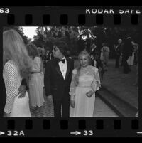 John Mercedes and Charlene Tilton at a City of Hope party at Pickfair honoring Jerry Buss, Beverly Hills, 1981