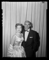 Jeff Chandler and Marjorie Hoshelle, Academy Awards, 1955