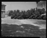 Civilian Conservation Corps trucks in Santa Paula, 1935