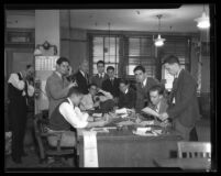 Boys Week at the Los Angeles Times office, 1934