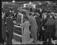 Pontiac model on display at Los Angeles auto show, 1934