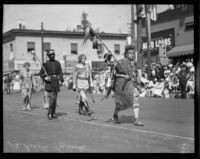 Parade of Four Flags commencing the La Fiesta de Los Angeles celebration, Los Angeles, 1931