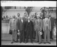 St. Louis and Los Angeles city officials gather to discuss traffic, Los Angeles, 1930