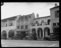 Commercial buildings on the 900 block of State Street, Santa Barbara, [1926-1929?]