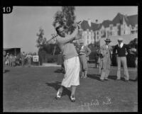 Leo Diegel in full swing at the Wilshire Country Club, Los Angeles, 1928-1934