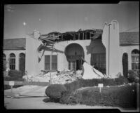 School (?) building damaged by the Long Beach earthquake, Southern California, 1933