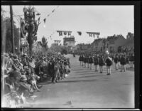 Spectators along the Rose Parade route on West Colorado Blvd., Pasadena, 1930