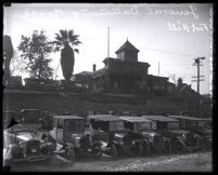 Banning House during its dedication as a historic monument, Wilmington (Los Angeles), 1936