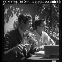 College students and anti-communists activists Dana Rohrabacher and Allen E. Brandstater in Los Angeles, Calif., 1968