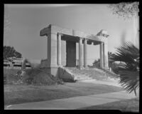 Entrance to school on 61st and Figueroa Street before being demolished, Los Angeles, 1936