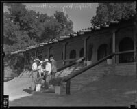 Dr. Ralph Wagner with son Ernie Wagner and others at the Wagner Ranch, Santa Clarita, 1935