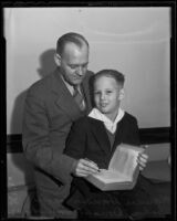 Lawyer Clarence Hansen officially adopts John Donald Hansen as his son, Los Angeles, 1936