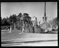 "Peacock" float in the Tournament of Roses Parade, Pasadena, 1933