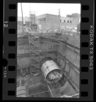 Construction of subway Alvarado station in Los Angeles, Calif., 1987