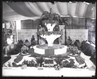 San Bernardino's grape fountain exhibit at the Orange County Fair, Orange County, 1926