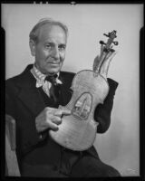 Artist and violin-maker Mark J. Gast, Los Angeles, 1936