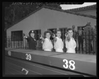 First pistol-trained female class at the Los Angeles Police Academy, Calif., 1947