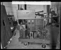 Oscillograph for photographing electrons, California Institute of Technology, Pasadena, 1928