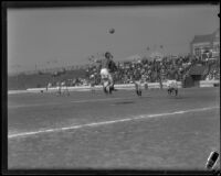 Los Angeles Juventus versus Sacramento Western Pacific, soccer match at Loyola University, Los Angeles, 1934