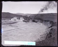 Steam shovel during construction of the Chatsworth Reservoir, West Hills (Los Angeles), circa 1930