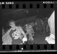 Slam dancing during Black Flag concert at Mi Casita in Torrance, Calif., 1983