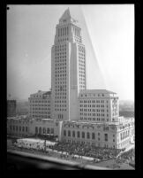 Los Angeles City Hall during dedication ceremonies, 1928