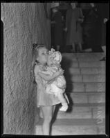 Diane Vogel with a doll, Los Angeles, 1938