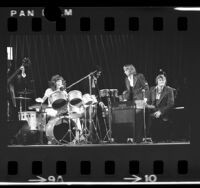 The Carpenters, Karen and Richard, onstage at the Greek Theatre in Los Angeles, Calif., 1975